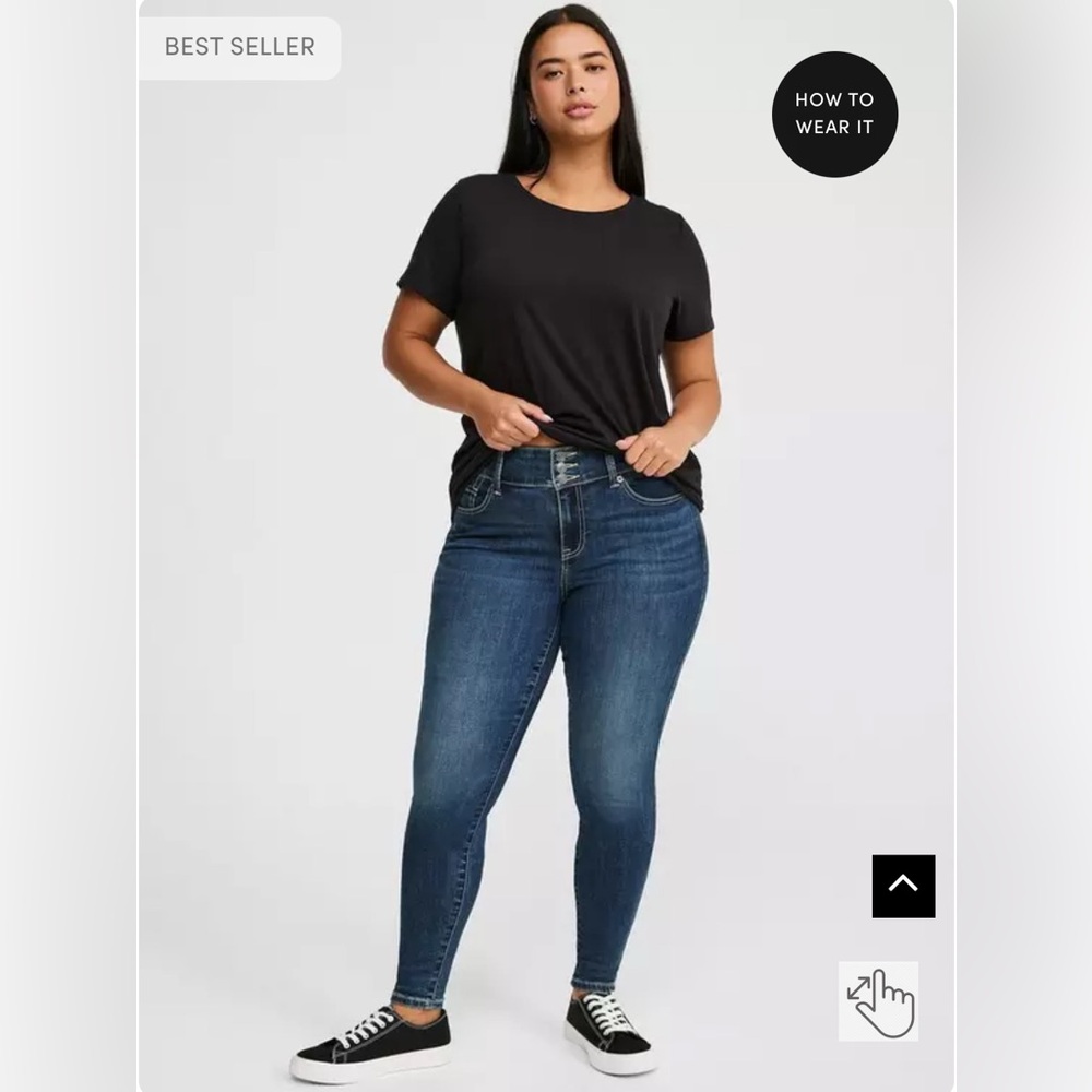 Torrid Jegging High-Rise Dark Wash Skinny Jeans Extra Short Length